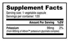 Load image into Gallery viewer, Potassium Complex - 1 TEMPLE NUTRITION