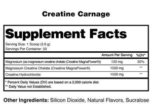 Creatine Carnage - 1 TEMPLE NUTRITION