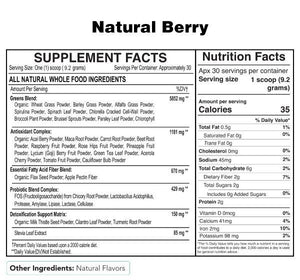 Ideal Greens Natural Berry - 1 TEMPLE NUTRITION